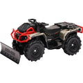 Mini Can Am Outlander with Snow Plow 1:18 Scale Black Brown Red with Plow by New Ray Toys
