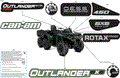 BODY - FEATURE DECALS - 2024 CAN AM OUTLANDER MAX 450 EFI 6X6 DPS - TUNDRA GREEN