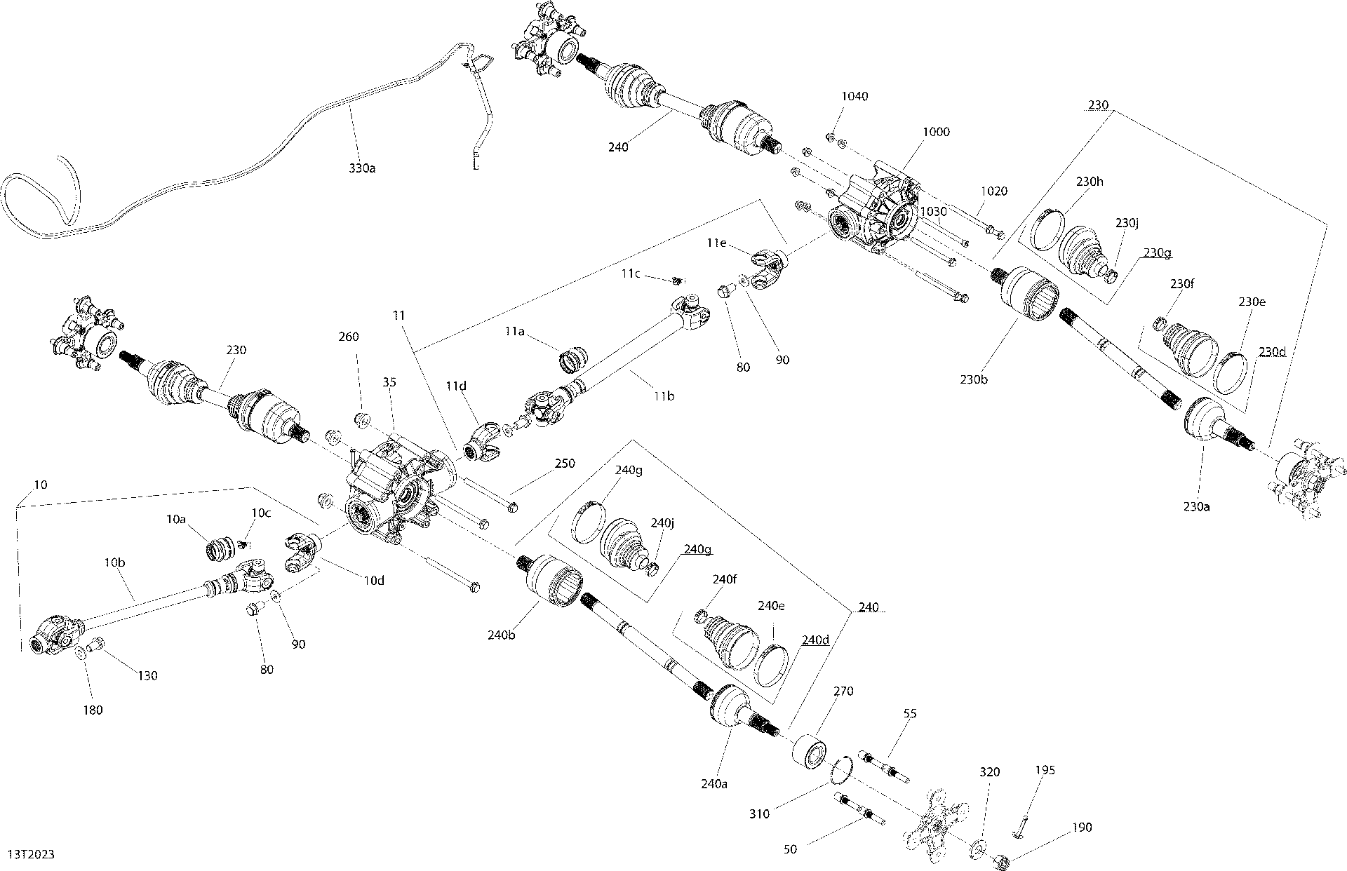An Image of a Genuine Can-Am Parts Schematic Diagram showing the schematic - REAR DRIVE - COMMON PARTS