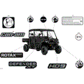 BODY - DECALS - 2025 CAN AM DEFENDER MAX HD9 XT - STEALTH BLACK - 62" WIDTH CALI