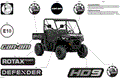 BODY - DECALS - 2024 CAN AM DEFENDER MAX HD9 DPS - TIMELESS BLACK METALLIC - 62" WIDTH CALI