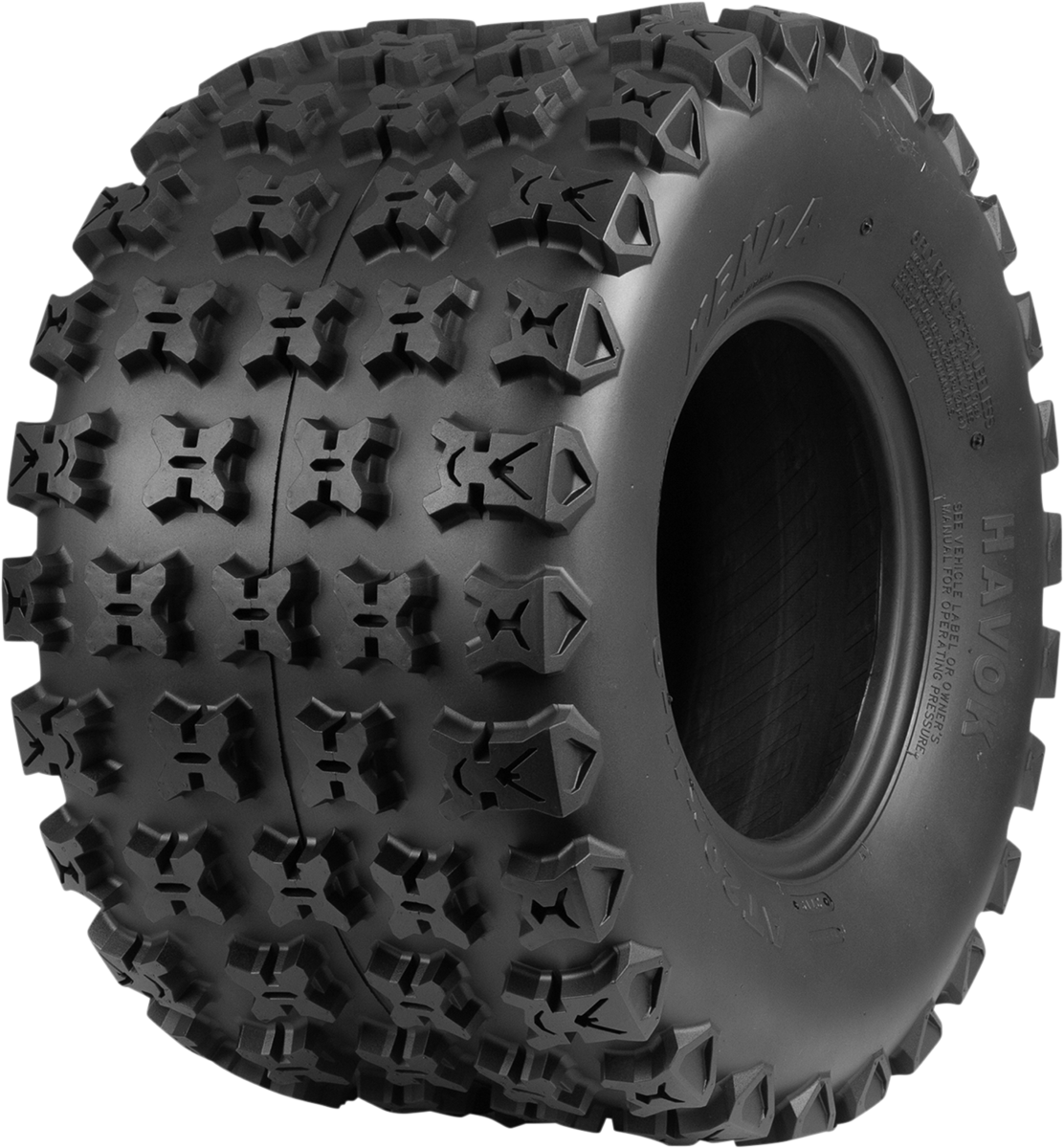KENDA Havok K3210 Front ATV Tire - 21x7-10, 6 Ply, Part Number 0832101402D1