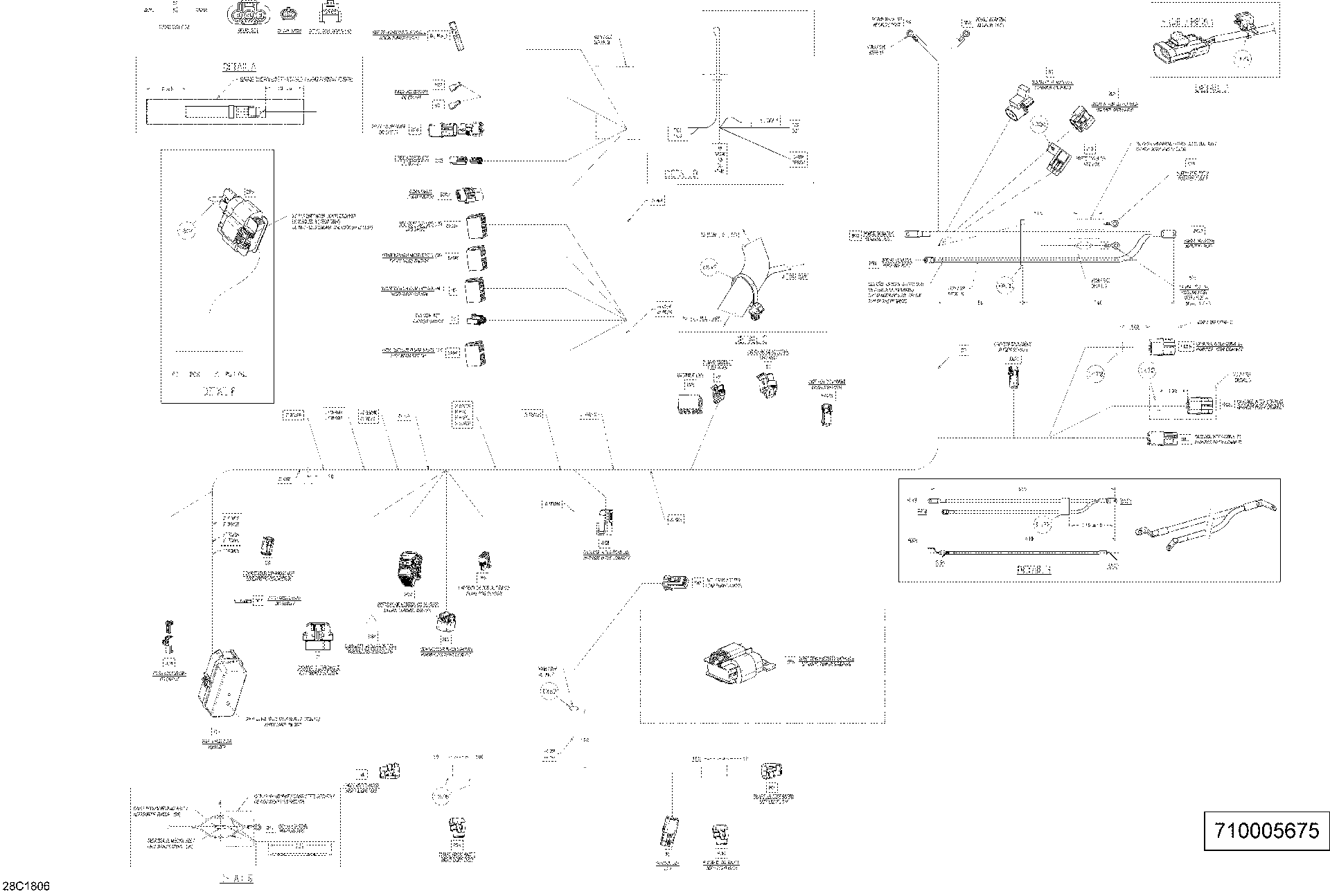 An Image of a Genuine Can-Am Parts Schematic Diagram showing the schematic - MAIN HARNESS - 710005675 - MAVERICK MAX