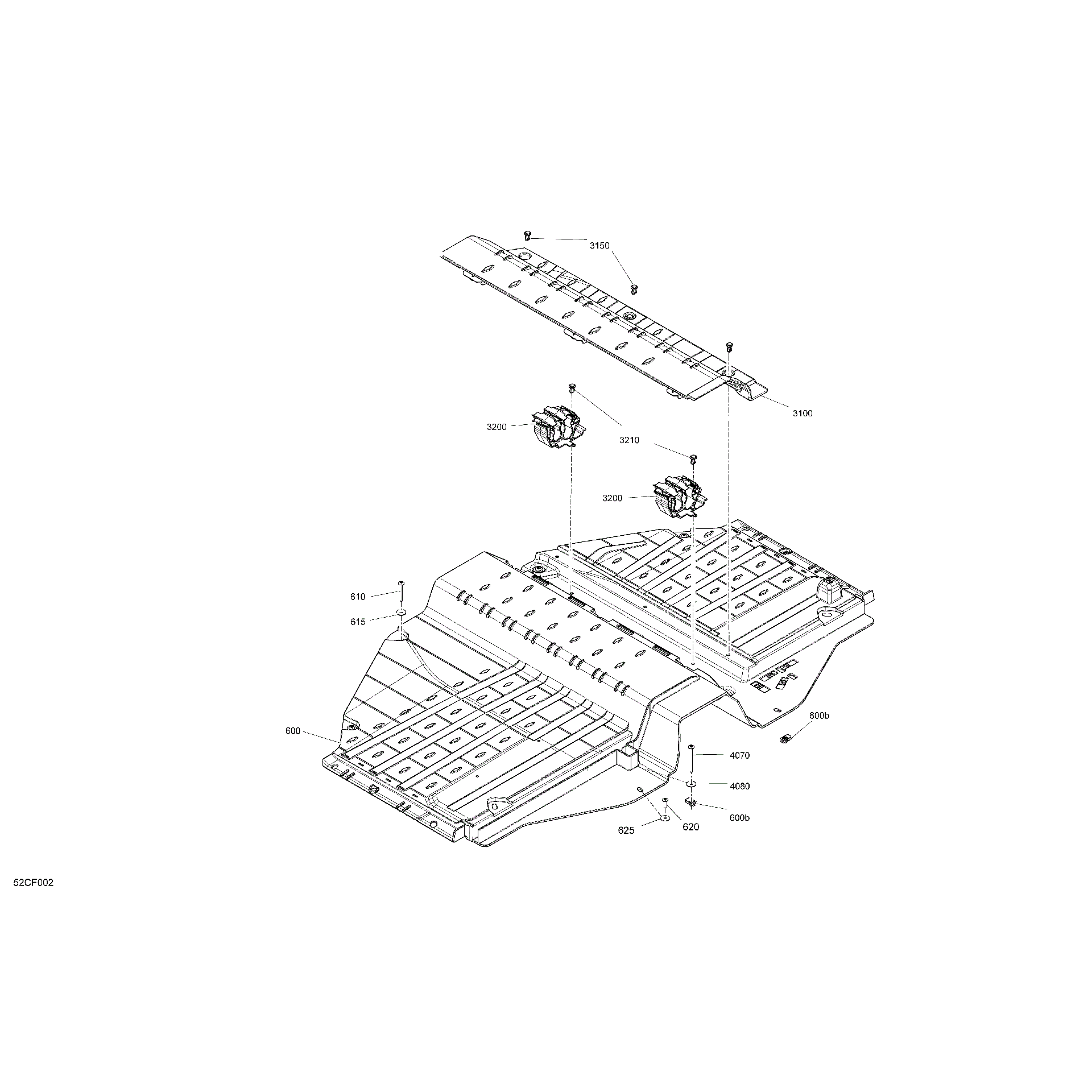 An Image of a Genuine Can-Am Parts Schematic Diagram showing the schematic - CAB INTERIOR - FLOOR