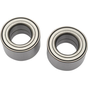 Two silver metal cylindrical wheel bearings with smooth outer and inner rings, designed for off-road use.