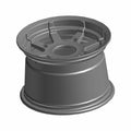 Black cast aluminum 12x8 off-road vehicle rim with five-spoke design and circular mounting holes.