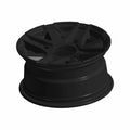 Black aluminum front rim with angular spokes and 26.20 offset, sized 12 x 6 inches.