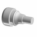 Silver metal valve stem with a rounded base and cylindrical tip designed for Polaris vehicles.