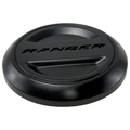 Black circular wheel center cap with raised "RANGER" text and two indented grooves.