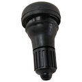 Black rubber Polaris valve stem with grooved cylindrical base and rounded top cap.