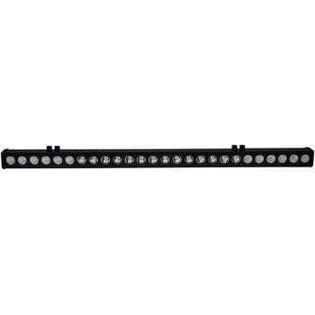 The Rivco Products LED Light Bar 48" is a long, black bar with 24 evenly spaced circular bulbs, a 6000-K color temperature, shown from the front against a white background.