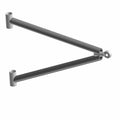 Matte black metal A-arm suspension component with cylindrical connectors for Polaris UTV.