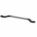 Silver metal radius rod with black curved mounting ends for Polaris UTV suspension lift.