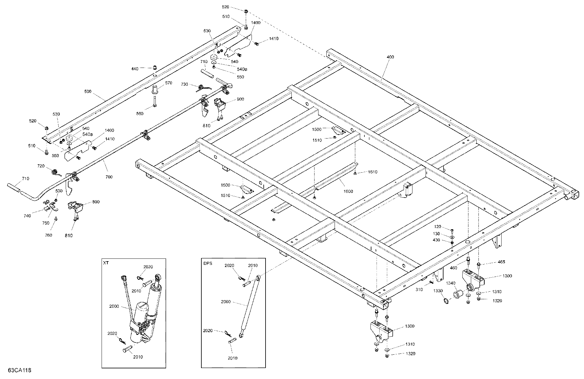 An Image of a Genuine Can-Am Parts Schematic Diagram showing the schematic - BODY - CARGO - LOWER SECTION