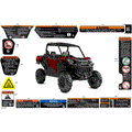 BODY - WARNING DECALS - 2025 CAN AM COMMANDER 1000R EFI XT - FIERY RED METALLIC - 64" WIDTH CALI