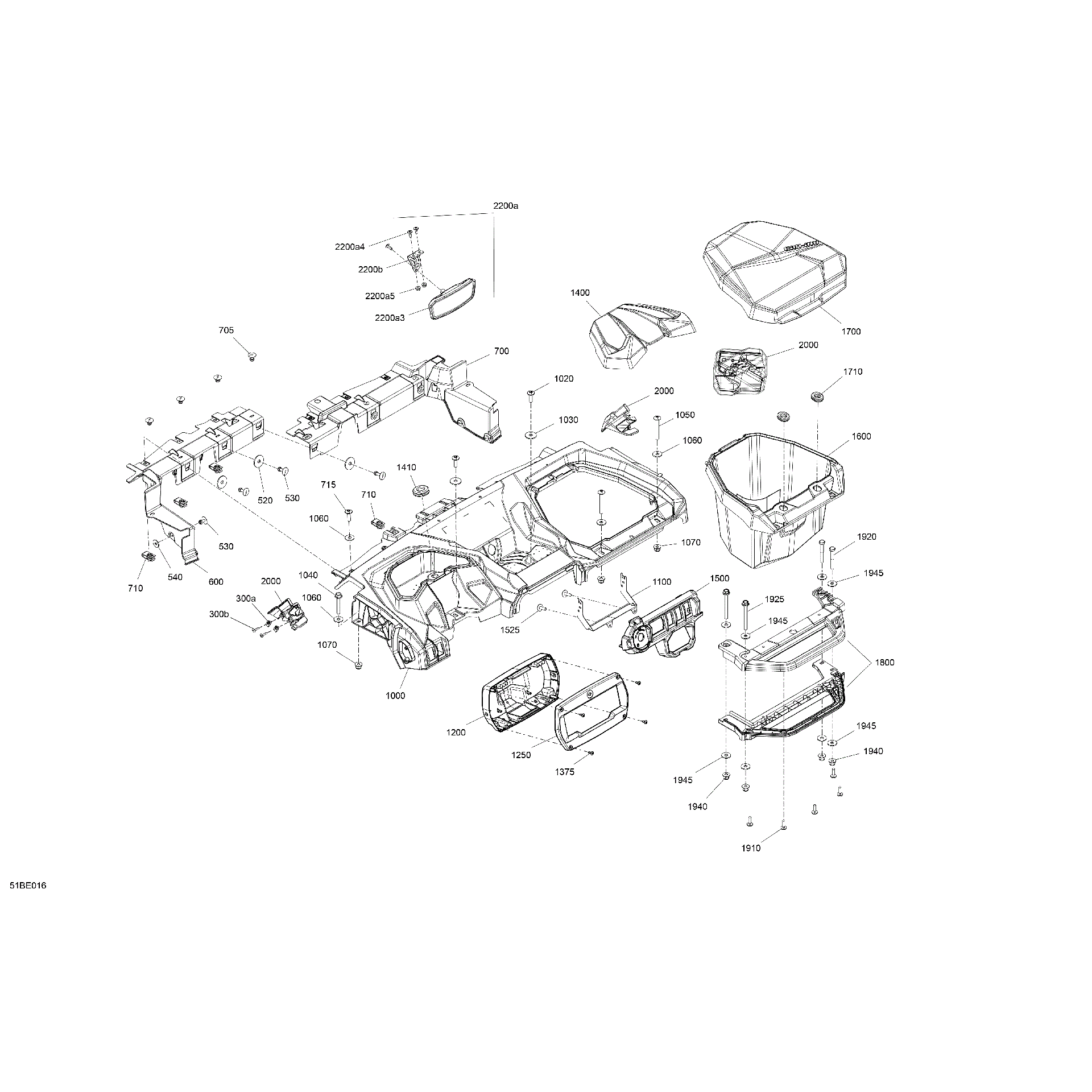 An Image of a Genuine Can-Am Parts Schematic Diagram showing the schematic - CAB INTERIOR - DASHBOARD