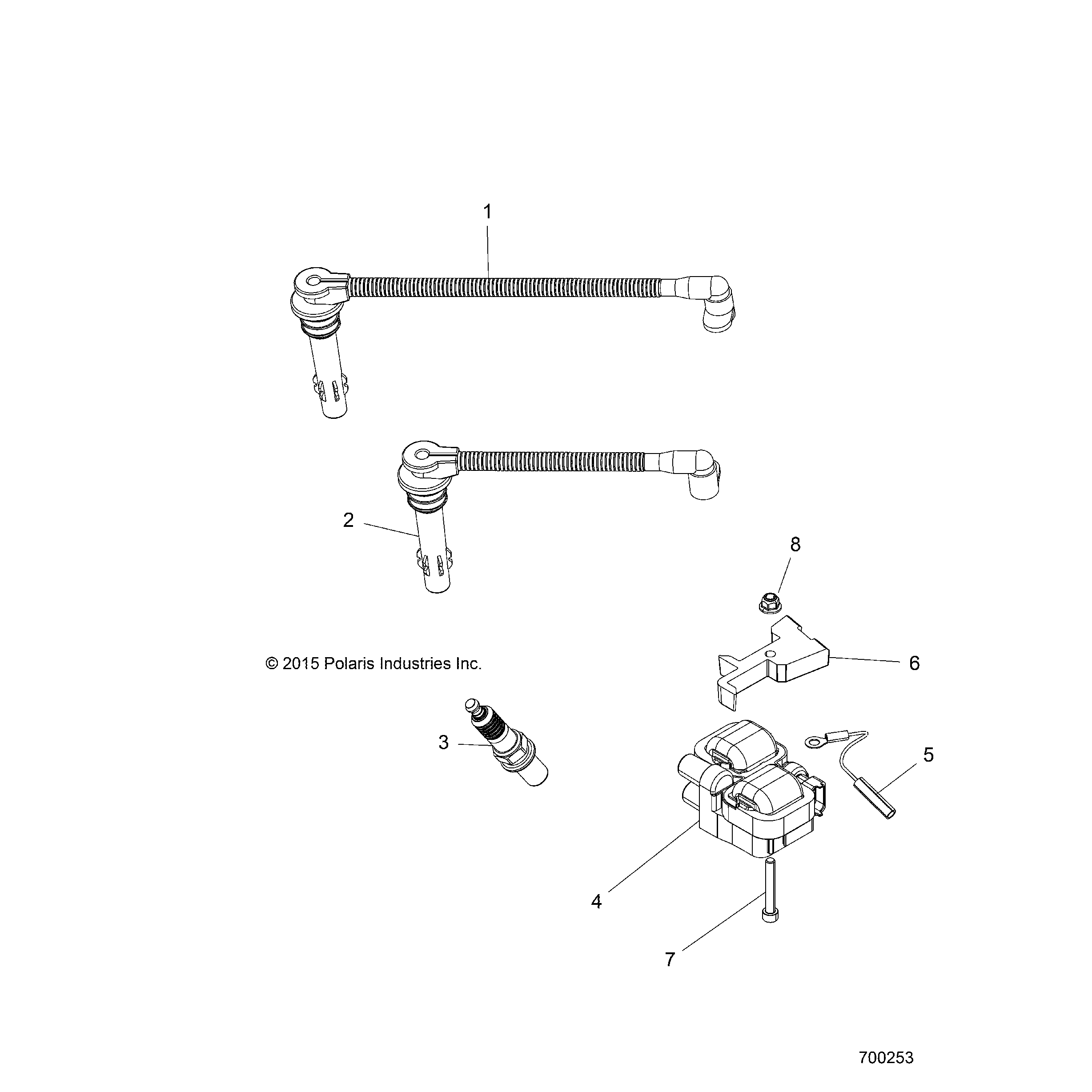 An Image of a Genuine Polaris Parts Schematic Diagram showing the schematic - ELECTRICAL: IGNITION - 2017 POLARIS ACE 900 EPS XC