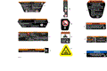 BODY - WARNING DECALS - 2026 CAN AM COMMANDER 700 EFI XT - FIERY RED METALLIC - 60" WIDTH - (2)