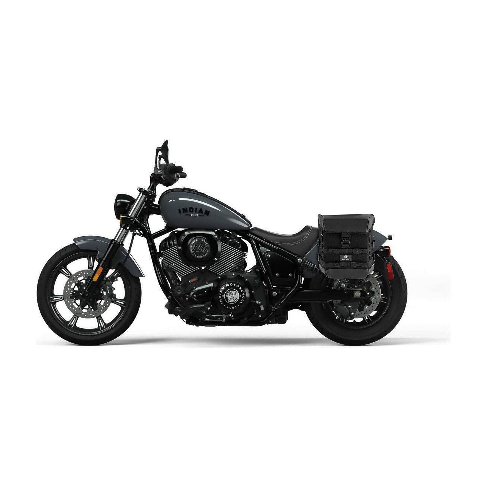 15L - Incognito Quick-Mount Medium Indian Chief (2022+) Solo Saddlebag (Left Only) by Viking Bags 31119 Saddlebag