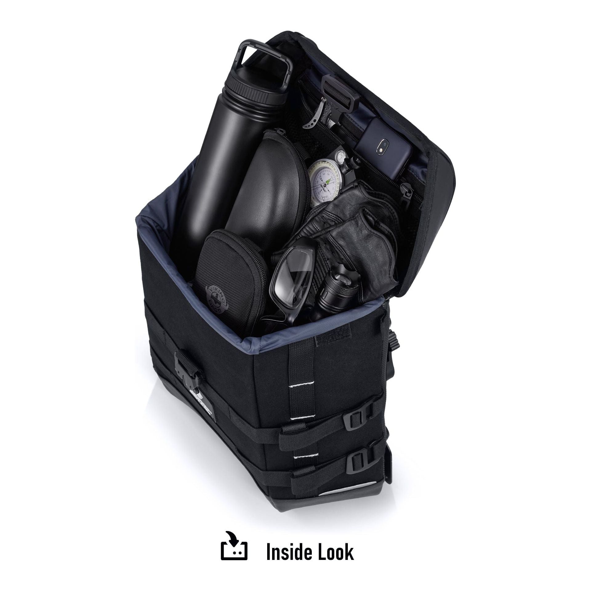 15L - Incognito Quick-Mount Medium Indian Sport Chief (2023+) Solo Saddlebag (Right Only) by Viking Bags 31288 Saddlebag