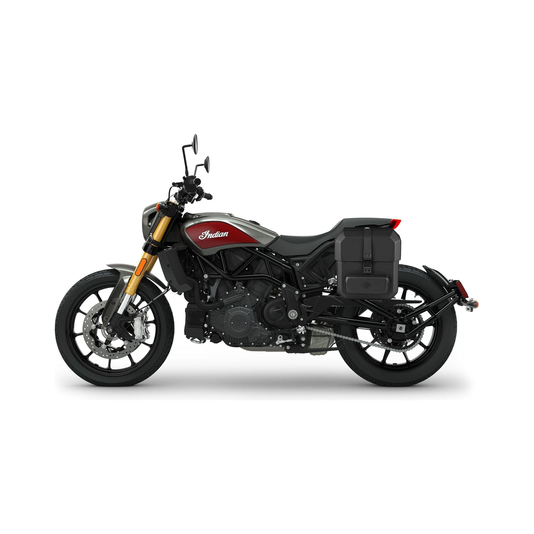 15L - Outlaw Quick-Mount Medium Indian FTR 1200 Hard Solo Saddlebag (Left Only) by Viking Bags 31278 Saddlebag