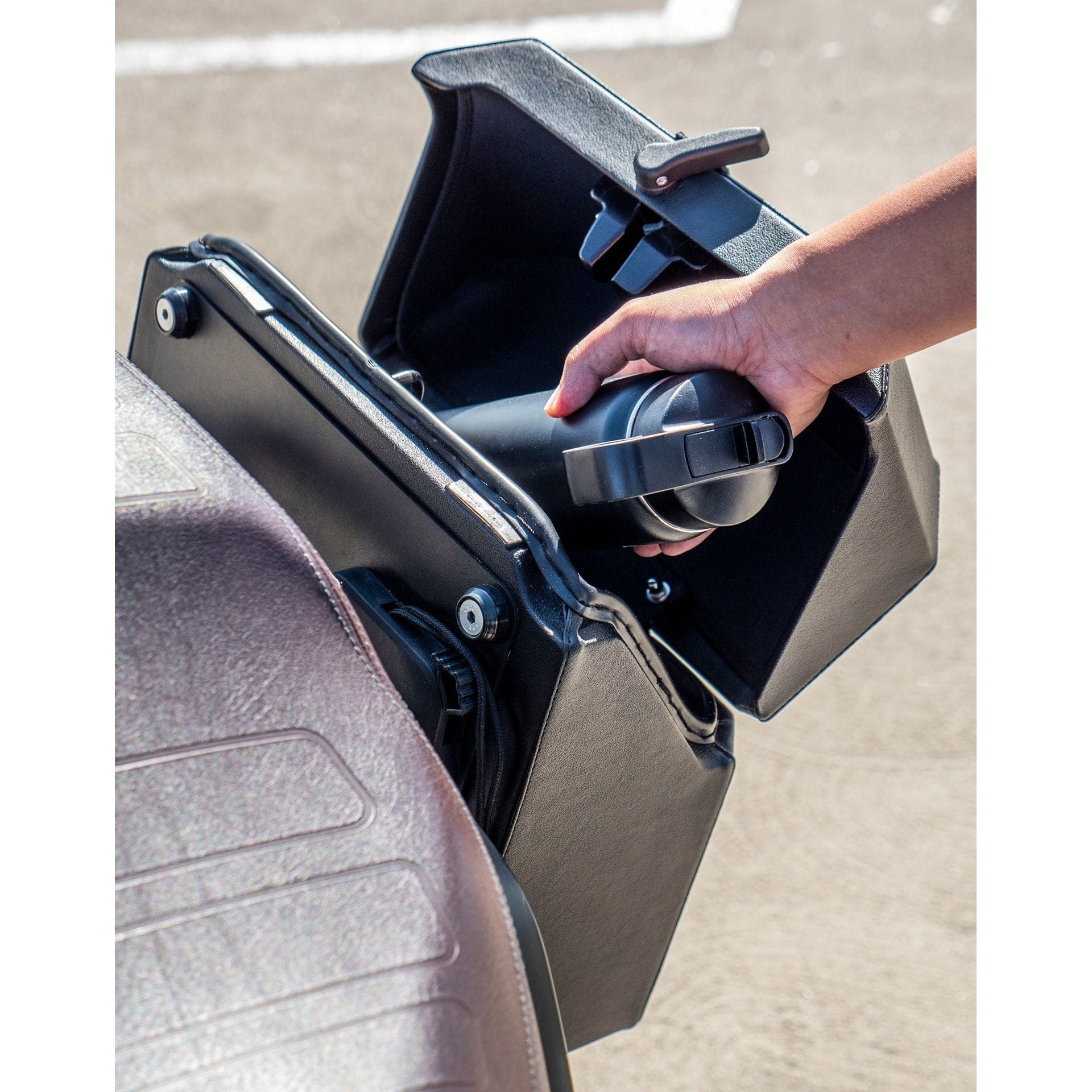 15L - Outlaw Quick-Mount Medium Indian FTR 1200 Hard Solo Saddlebag (Left Only) by Viking Bags 31278 Saddlebag