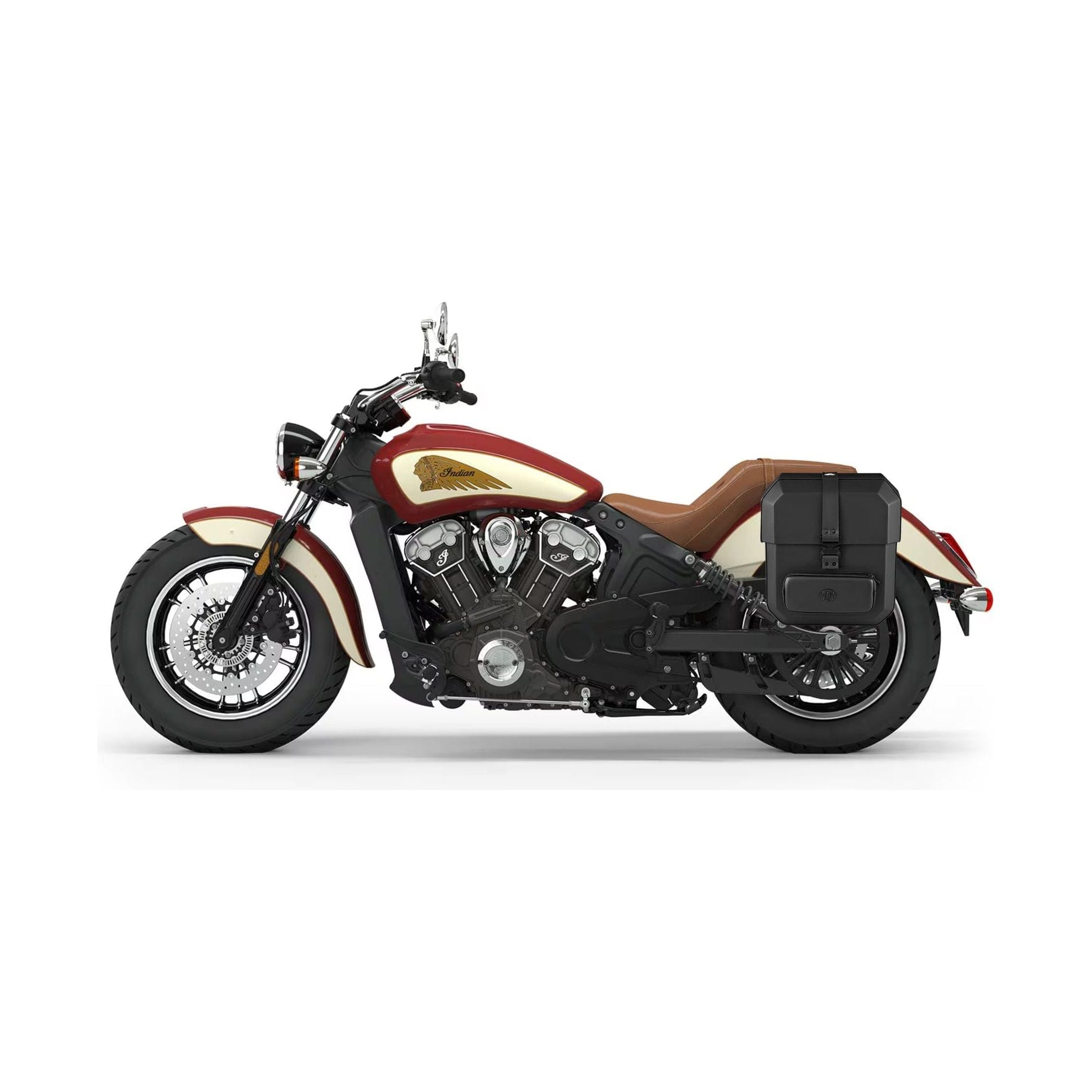 15L - Outlaw Quick Mount Medium Indian Scout Hard Solo Saddlebag (Left Only) by Viking Bags 31018 Saddlebag