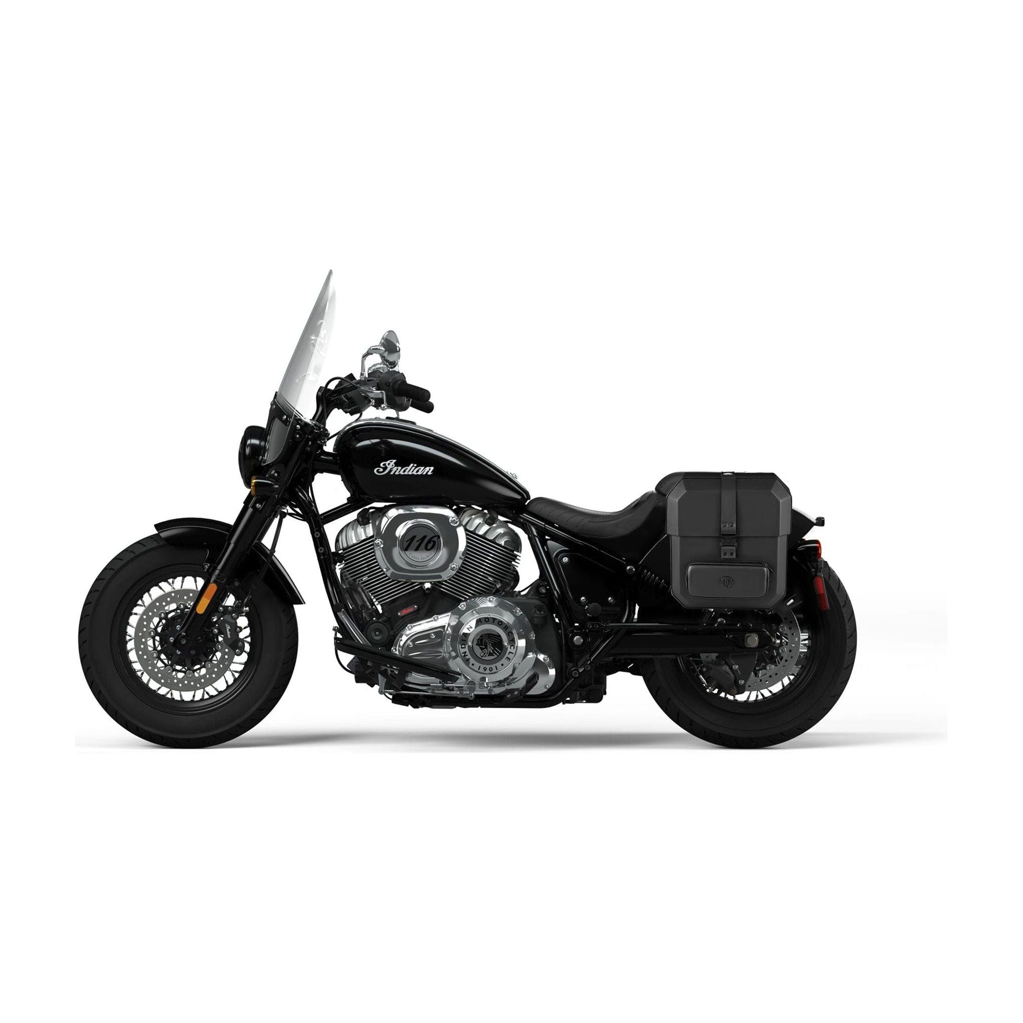 15L - Outlaw Quick-Mount Medium Indian Super Chief (2022+) Hard Solo Saddlebag (Left Only) by Viking Bags 31199 Saddlebag