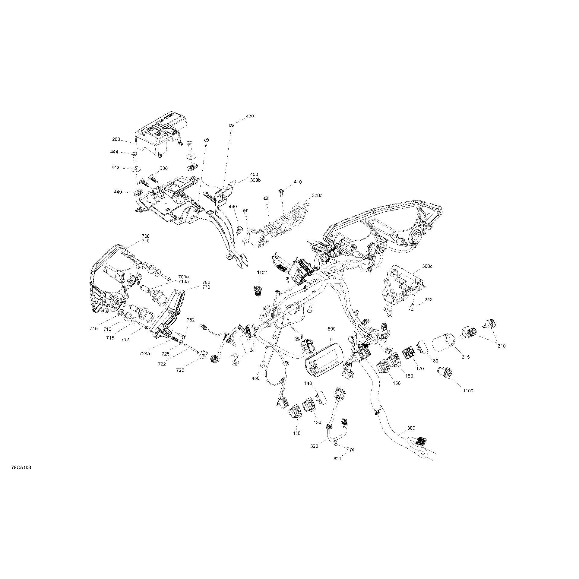 An Image of a Genuine Can-Am Parts Schematic Diagram showing the schematic - ELECTRIC - FRONT SYSTEM - XT