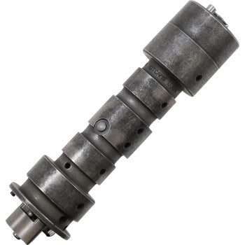 A close-up view of the Polaris Camshaft Single Cam Stage 1 by Hot Cams, showing its lobes and bearings that enhance throttle response in internal combustion engines.