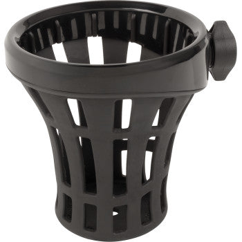 The Drink Holder Gen 2 Big Ass® Black No Mount by Ciro securely holds beverages with a durable, weather-resistant design, ensuring lasting use and easy access for your drinks poolside.