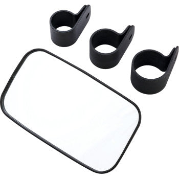 Side View Mirror Rear Rectangle Black by Moose Offroad