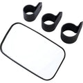 Side View Mirror Rear Rectangle Black by Moose Offroad