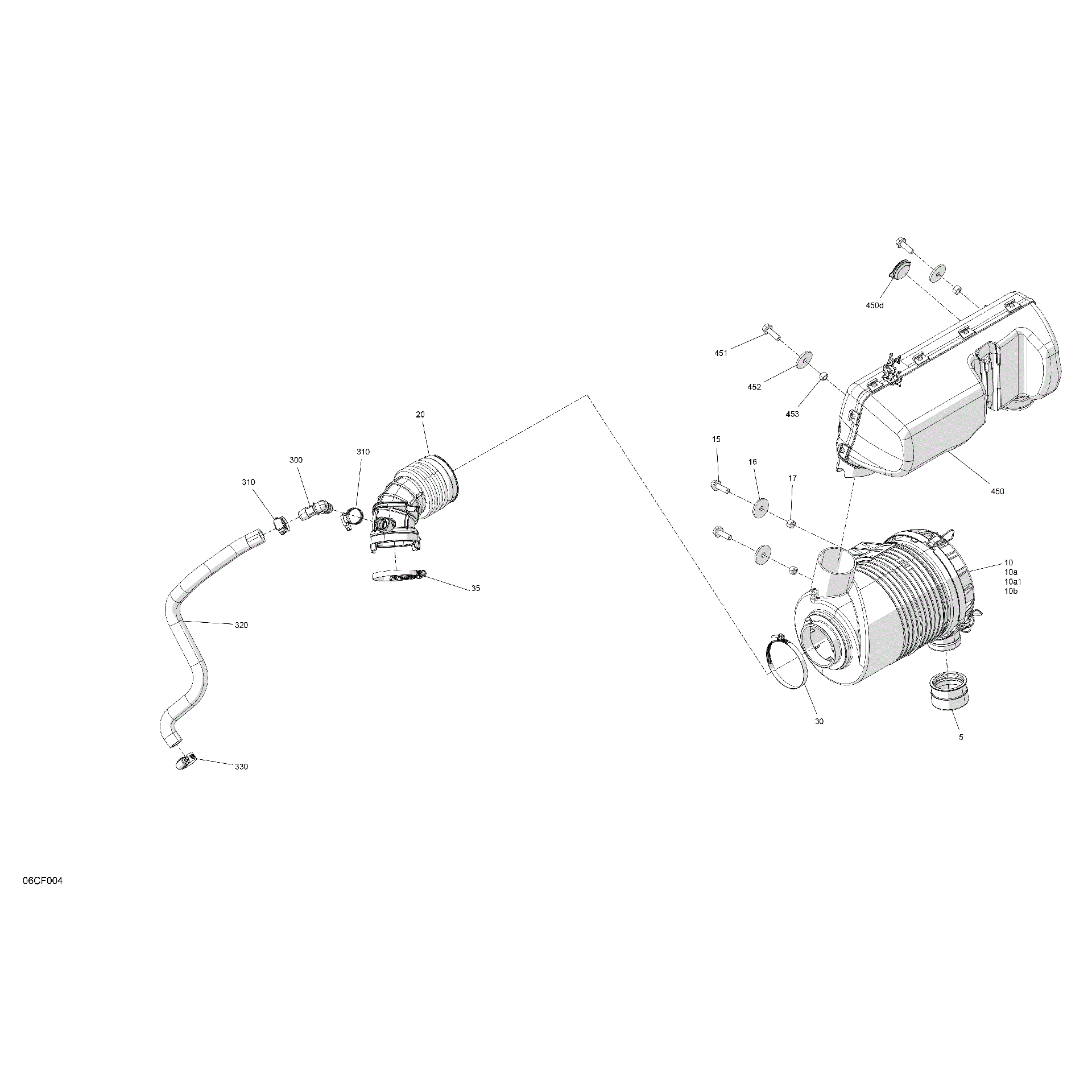 An Image of a Genuine Can-Am Parts Schematic Diagram showing the schematic - ENGINE - AIR INTAKE