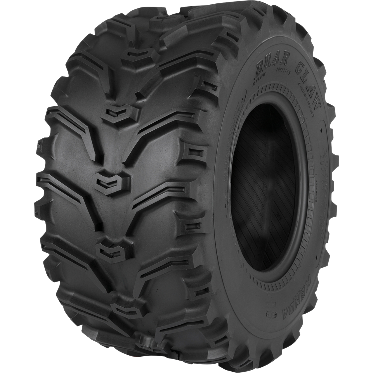 KENDA K299 Bearclaw Rear ATV Tire - 27x11-12, 6 Ply with Angled Knobs for Maximum Traction
