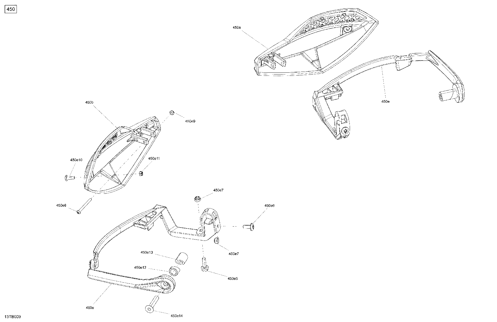 An Image of a Genuine Can-Am Parts Schematic Diagram showing the schematic - MECHANIC - AIR DEFLECTOR