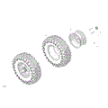 DRIVE - REAR WHEELS - 2026 CAN AM DEFENDER PRO HD10 LTD CAB - DUSTY NAVY SATIN - 65" WIDTH - (2)
