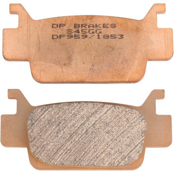 Copper-colored standard brake pads for Honda TRX with textured friction surface and metal backing.