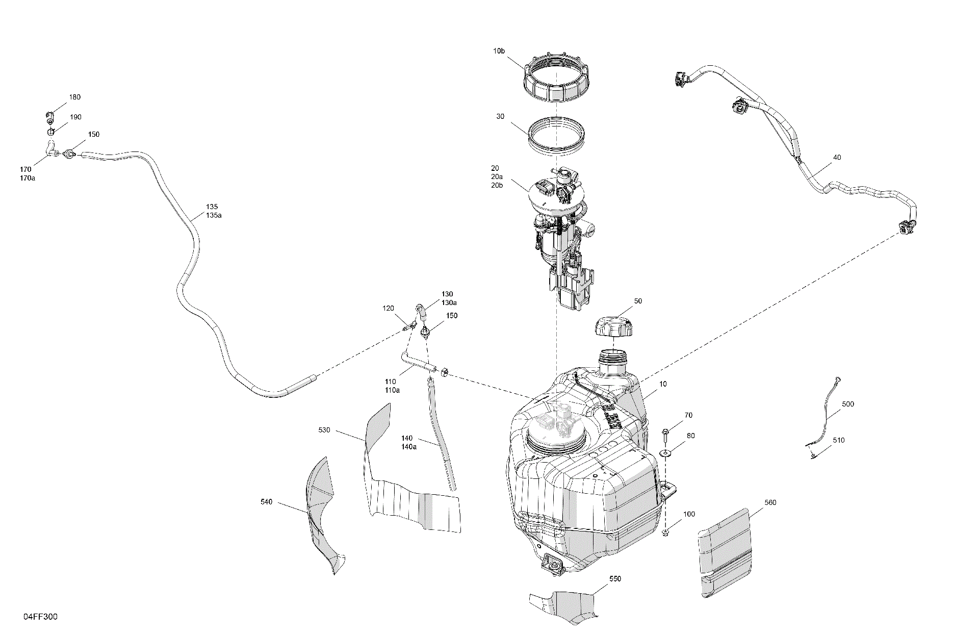 An Image of a Genuine Can-Am Parts Schematic Diagram showing the schematic - ENGINE - FUEL