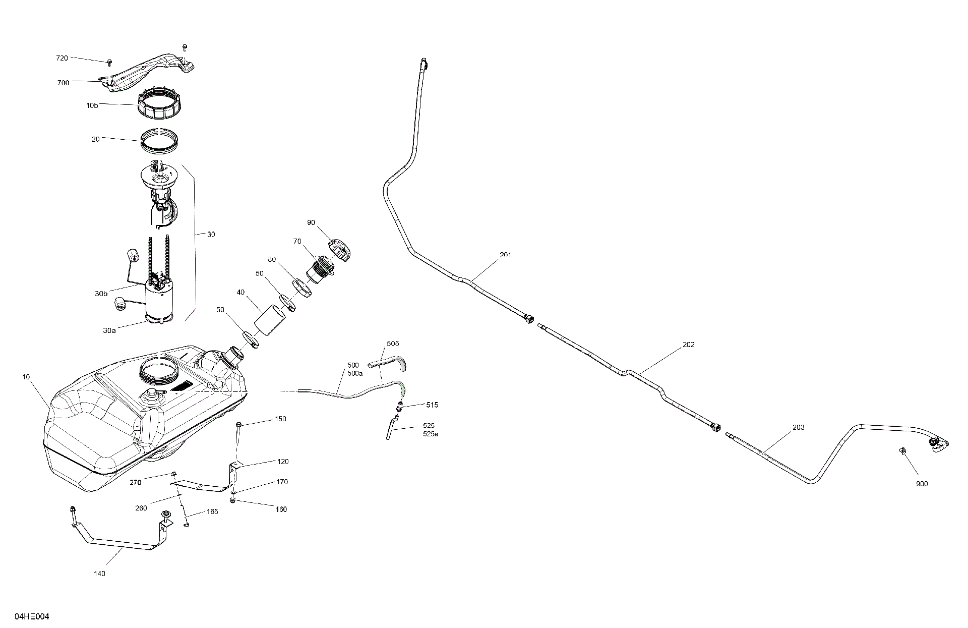 An Image of a Genuine Can-Am Parts Schematic Diagram showing the schematic - ENGINE - FUEL