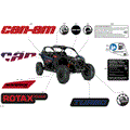 BODY - DECALS - 2026 CAN AM MAVERICK TURBO DS - DUSTY NAVY SATIN - 64" WIDTH