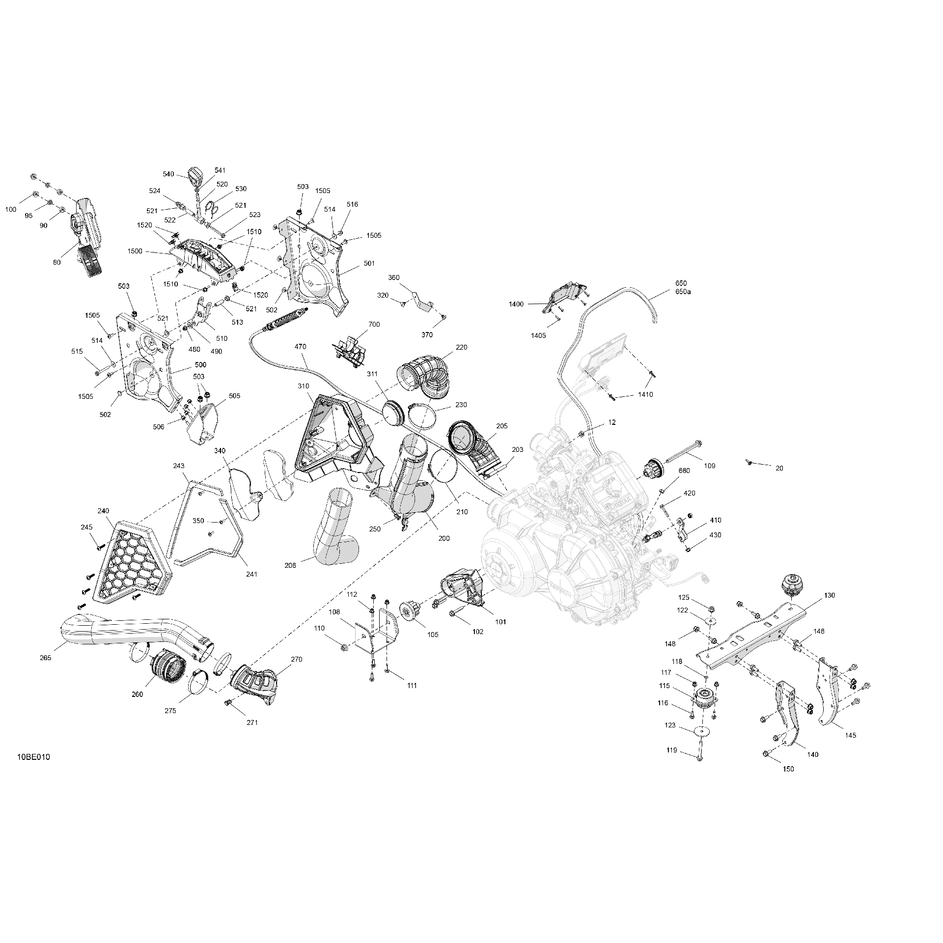 An Image of a Genuine Can-Am Parts Schematic Diagram showing the schematic - ENGINE - SYSTEM