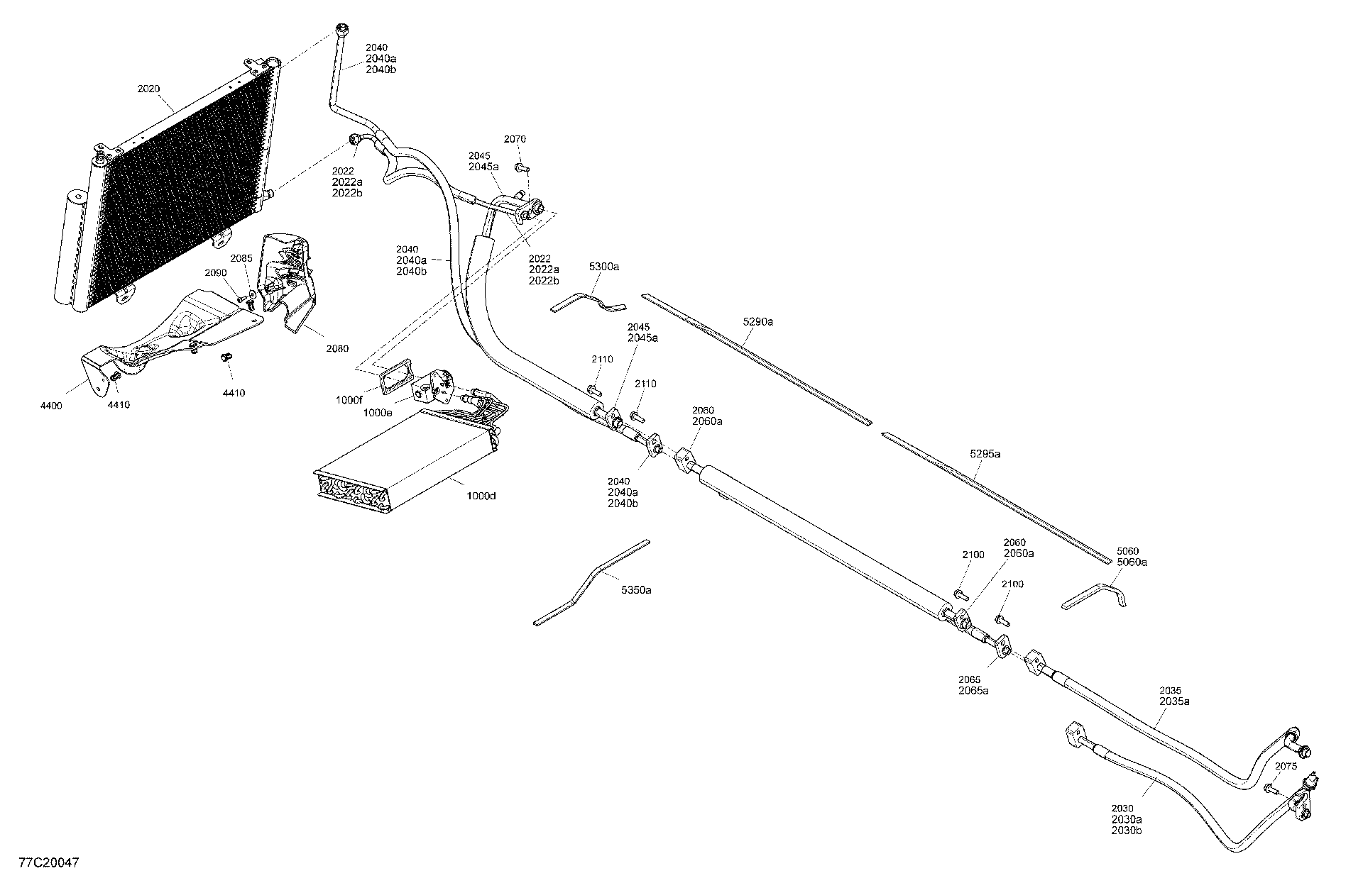 An Image of a Genuine Can-Am Parts Schematic Diagram showing the schematic - CAB - COOLING AIR CONDITIONER - MAX - CAB LTD