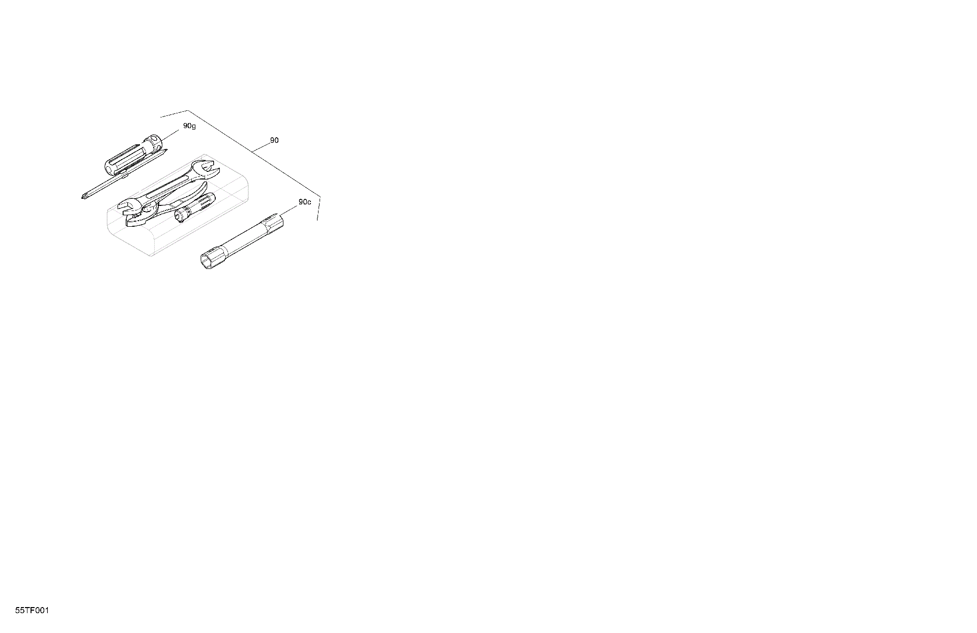An Image of a Genuine Can-Am Parts Schematic Diagram showing the schematic - BODY - FRONT STORAGE TRAY
