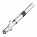 Chrome right fork leg for motorcycle with smooth cylindrical design and mounting points.