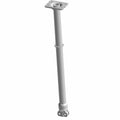 Black metal upper steering post with mounting plates on each end, cylindrical shape.