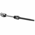 Black and silver metallic upper steering shaft with universal joints for Polaris UTVs.