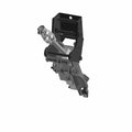 Black metal tilt and telescoping steering column assembly for off-road vehicles.