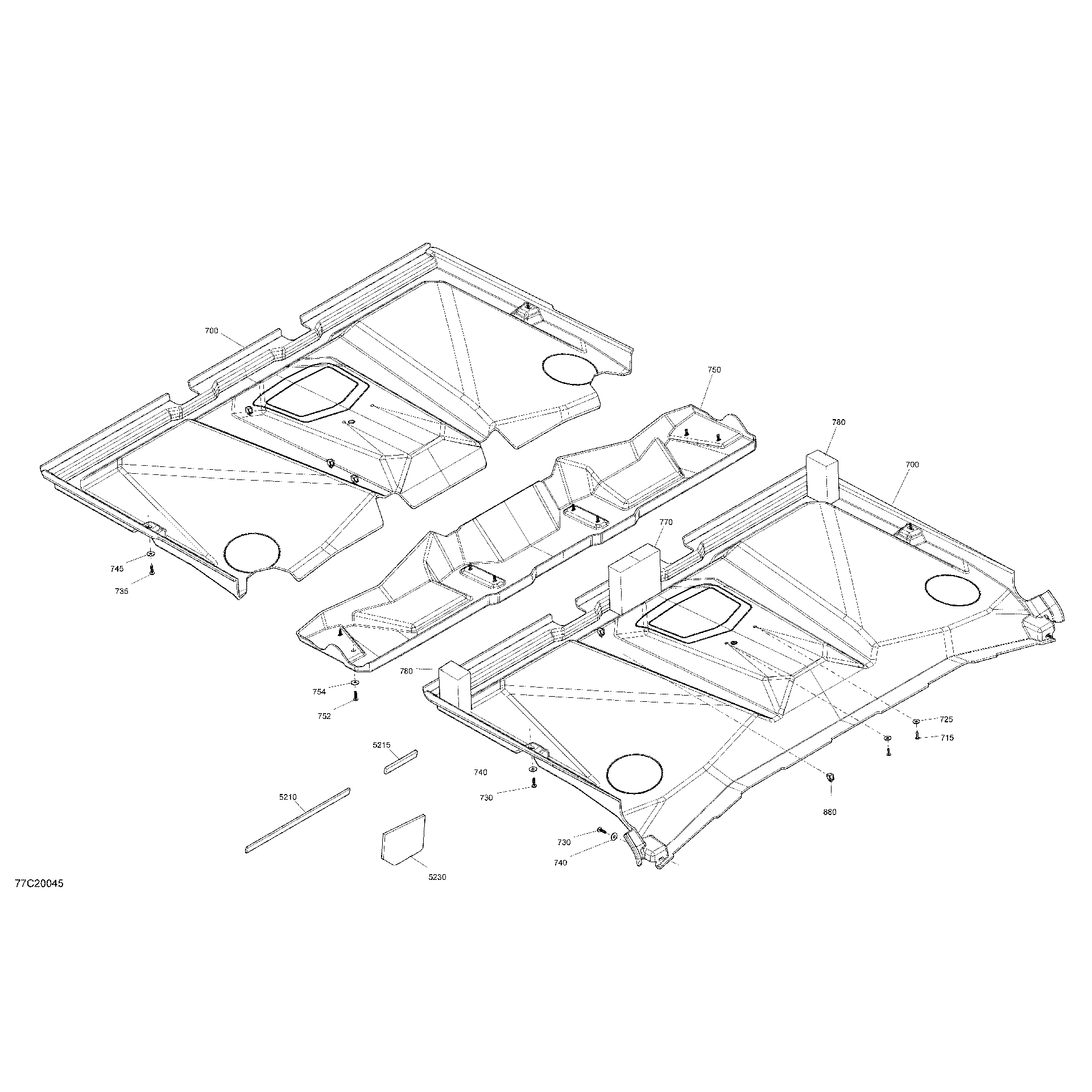 An Image of a Genuine Can-Am Parts Schematic Diagram showing the schematic - CAB - ROOF LINER - MAX CAB LTD