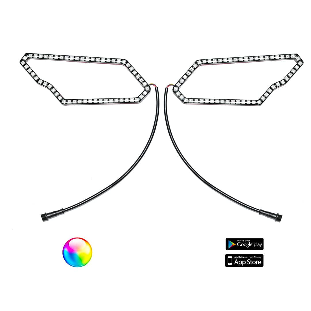 187 Style Can-Am Halos w/ Control Harness by 5150 Whips WH-2002 Accent Lights WH-2002 Trinity Racing